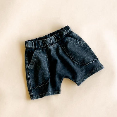 Joah Love black vintage dyed shorts